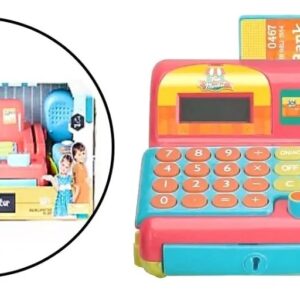 Juguetes Caja Registradora Con Accesorios Con Luz Y Sonido Color Celeste / Fucsia