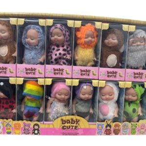 Colección De 12 Muñecas De Bebé Mini De Goma