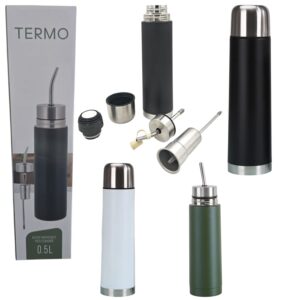 TERMO 500ML ACERO CON PICO CEBADOR TH-24