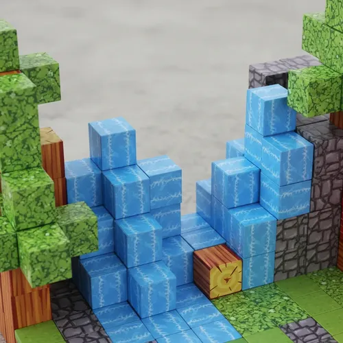 Juego Bloques Para Armar Magnéticos Minecraft 100 Piezas - Imagen 6