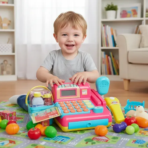 Caja De Supermercado Juguete Para Nenes 3,4,5,6,7 Años Edad Unico - Imagen 8