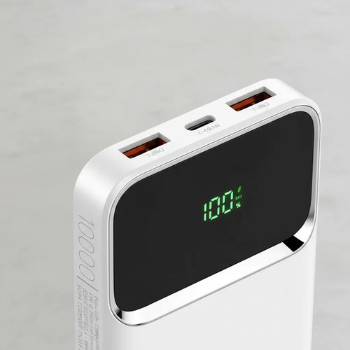 Cargador Powerbank Ldnio Tipo C Usb 10000 Mah Wireless Pq11 Blanco - Imagen 5
