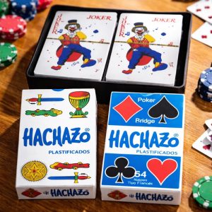 Pack De 4 Mazos De Cartas Hachazo 50 Juegos De Mesa Poker Naipe Español