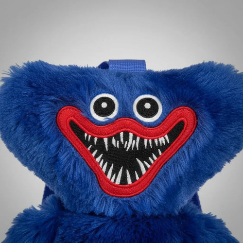 2 Peluche Mochila Huggy Wuggy Poppy Fuxia Y Azul Con Cierre - Imagen 5