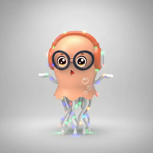 Juguete De Medusa Pulpo Bailarina Con Luz Led Y Música - Imagen 6