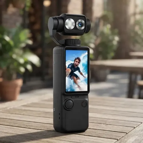 Camara Digital Time Q13 20mp Vlog Lente Giratoria 180° Negro - Imagen 7