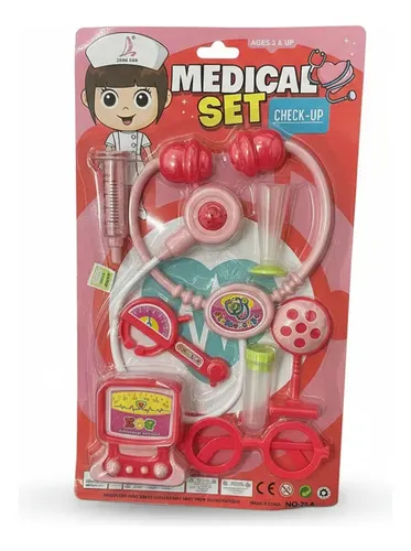 Set De Doctor Juego De Medico Varios Accesorios Juguete 10un Rosa