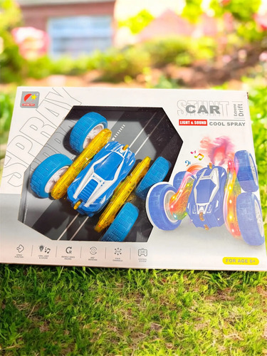 Auto Stunt A Control Remoto 360 Spray Luces Niños Sonido Luz - Imagen 18