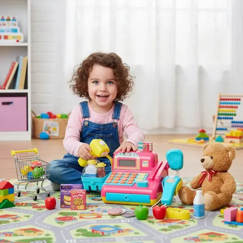Caja De Supermercado Juguete Para Nenes 3,4,5,6,7 Años Edad Unico - Imagen 4