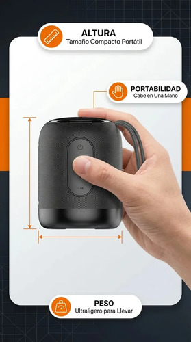 Bocina Bluetooth Portátil Ldnio Bts12 Recargable Negro 5w Manos Libres - Imagen 3