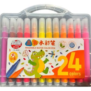 Marcadores Triangulares Lavables X 24 Escolar Pack 10 Xmayor Variados