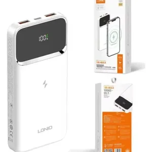Cargador Powerbank Ldnio Tipo C Usb 10000 Mah Wireless Pq11 Blanco