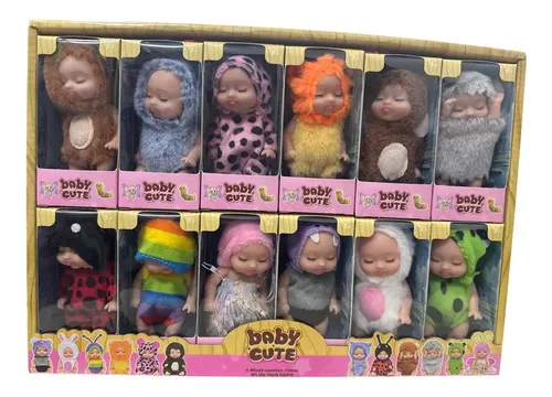 Colección De 12 Muñecas De Bebé Minis De Goma - Imagen 12
