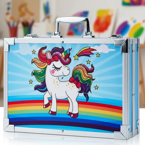 Mega Set De Arte Valija Metalico. 145 Piezas Chicos Nuevos - Imagen 8