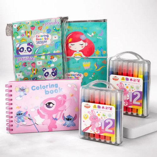 Set 2 Cuadernos Para Pintar + 12+12 Marcadores Regalo Artist - Imagen 3