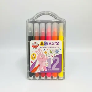 Marcadores Triangulares Lavables X 12 Colores Escolar Pintar