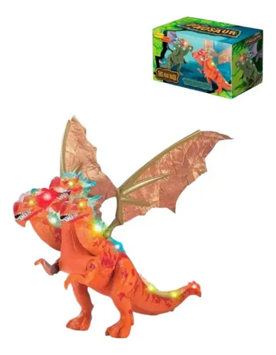 Dragon Dinosaurio 3 Cabezas Dym Dp5 Camina Sonido Luces Rojo Dinosaurio Dino Dragon - Imagen 7