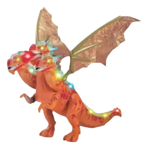 Dragon Dinosaurio 3 Cabezas Dym Dp5 Camina Sonido Luces Rojo Dinosaurio Dino Dragon - Imagen 3
