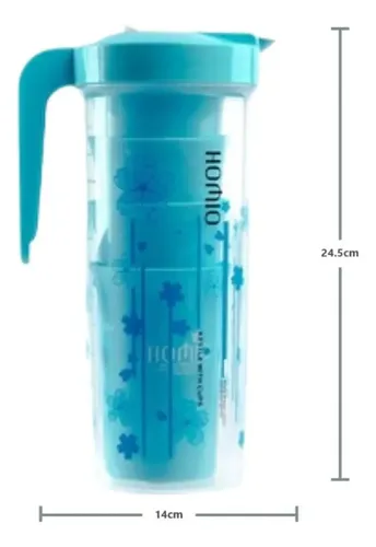 Jarra 1.2 Litros + 4 Vasos Ideal Playa X3 Unidades Celeste / Rosa - Imagen 3