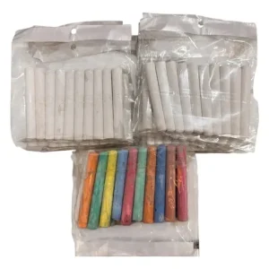 Tizas Escolares En Bolsa 80 Blancas Y 40 Colores Pack X120un Variados