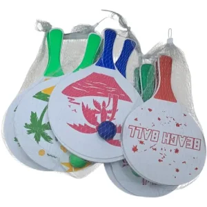 Set 5 Raquetas De Juego Para Playa + Pelotas Regalo Variados