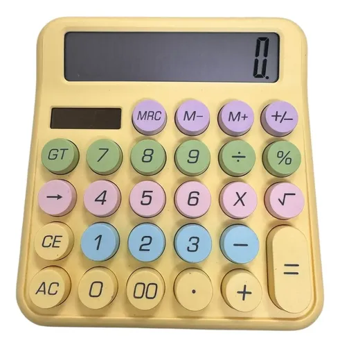 Calculadora Keenly 12 Dígitos Amarillo Claro - Imagen 2