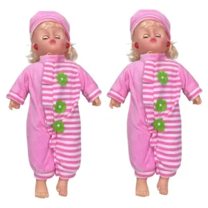Muñeca Bebota Con Cabeza De Plastico Doble Con Luz X2 Un