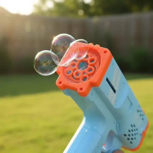 Burbujero Pistola Automatico Luces Liquido Infantil Maquina - Imagen 10