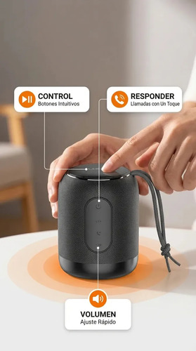 Bocina Bluetooth Portátil Ldnio Bts12 Recargable Negro 5w Manos Libres - Imagen 4