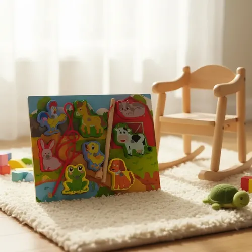 Juego De Encastre Madera Imántada Niños 8 Piezas 18 X 22cm - Imagen 4