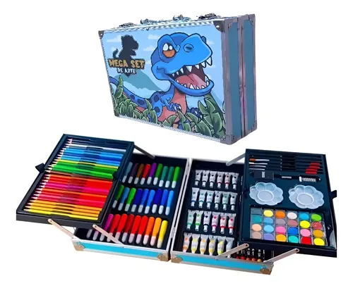 Mega Set De Arte Valija Metalico. 145 Piezas Chicos Nuevos - Imagen 29