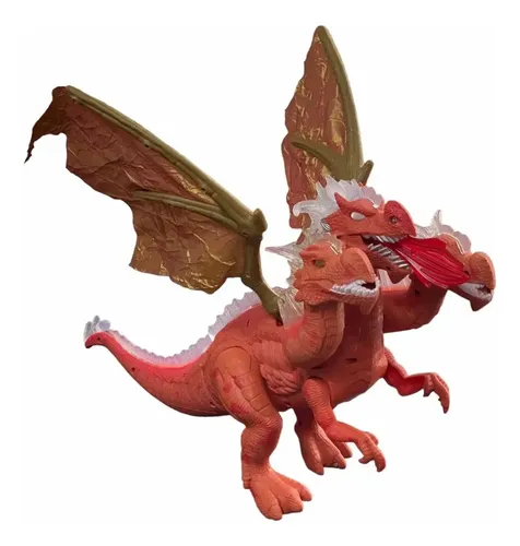 Dinosaurio Dragon 3 Cabezas Rex Sonido Luz Pila Camina Ruge - Imagen 9