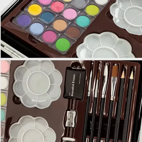 Mega Set De Arte Valija Metalico. 145 Piezas Chicos Nuevos - Imagen 4