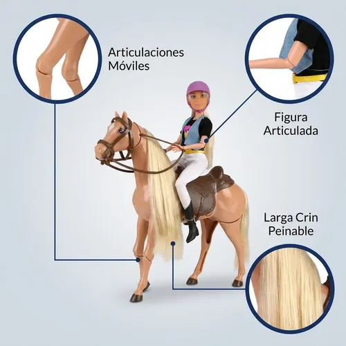 Muñeca Anlily Con Caballo - Imagen 2
