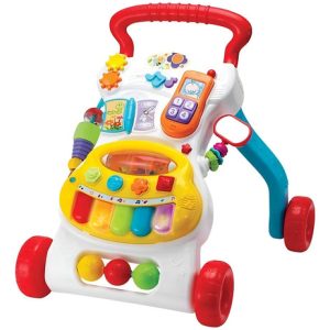 Andador Caminador Didactico Piano Desmontable Musical Winfun Blanco