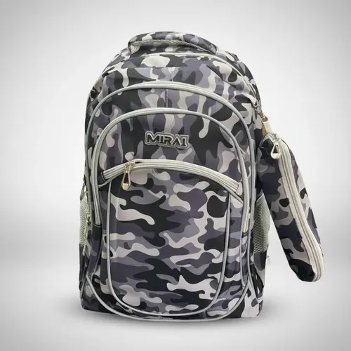 Mochila Escolar Infantil Estampada 18 Espalda Mirai Moderno Azul Oscuro C/Líneas - Imagen 8