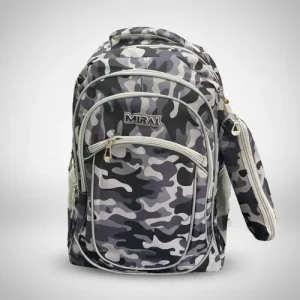 Mochila Escolar Infantil Estampada 18 Espalda Mirai Gris