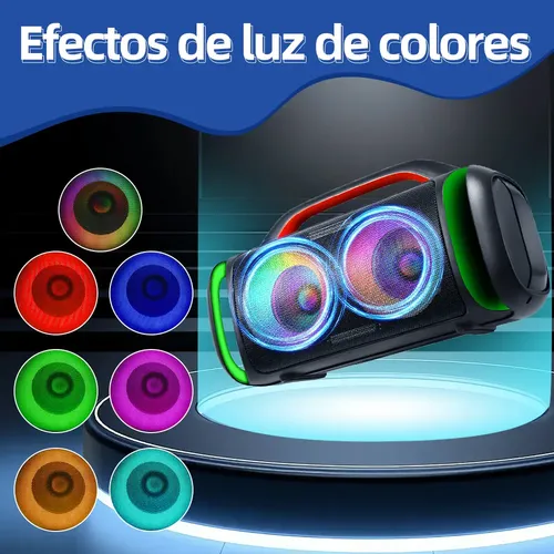 Bafle Bocina Bluetooth Bafles Amplificados Subwoofer Karaoke Microfono Inalambrico Para Bocina Radio Fm Luz Negra Color Negro Airamp Mc-wgy-5501 - Imagen 3
