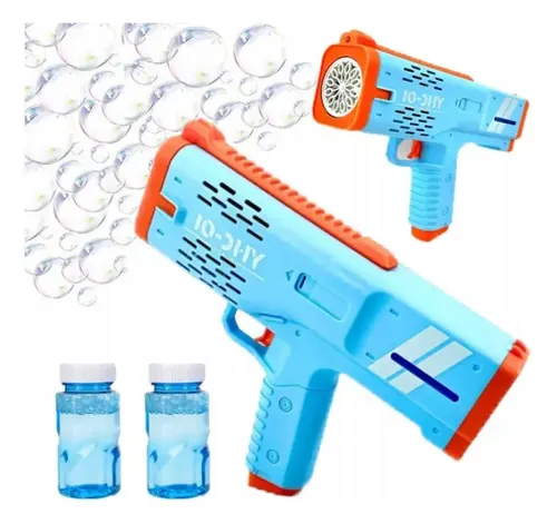 Burbujero Pistola Automatico Luces Liquido Infantil Maquina - Imagen 2