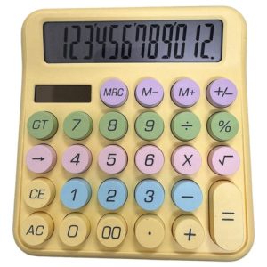 Calculadora Keenly 12 Dígitos Amarillo Claro