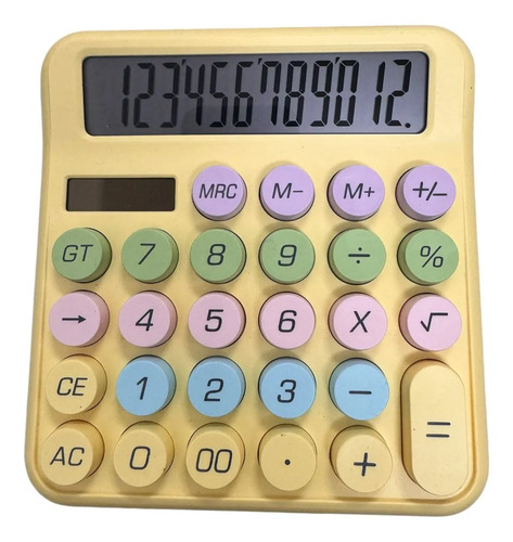 Calculadora Keenly 12 Dígitos Amarillo Claro