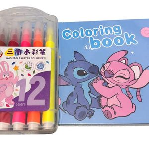 Kit Libro Para Colorear Con 12 Marcadores Regalo Niñez