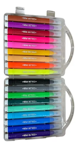 18 Marcadores Triangulares Lavable +8 Hojas Dibujo De Regalo - Imagen 2