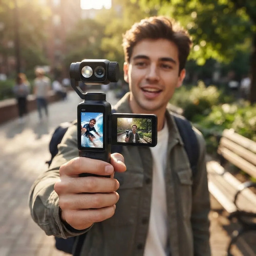 Camara Digital Time Q13 20mp Vlog Lente Giratoria 180° Negro - Imagen 6