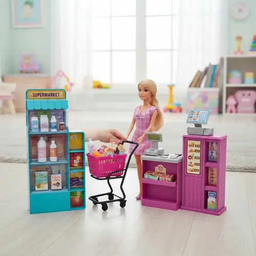 Set Supermercado Anlily Collection Con Muñeca 26cm, Carrito - Imagen 7
