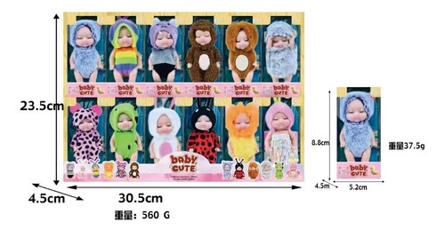 Colección De 12 Muñecas De Bebé Mini De Goma - Imagen 5