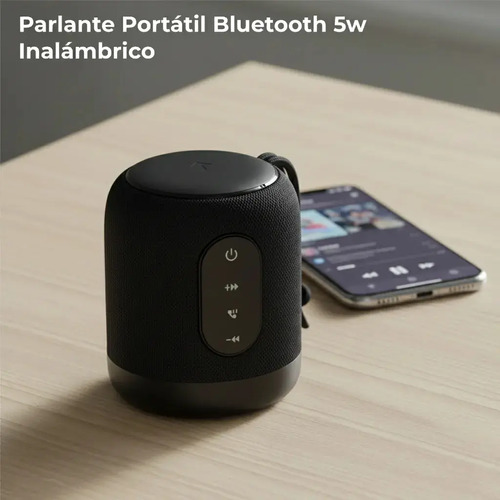 Parlante Bluetooth 5w Portatil Audio Hd Recargable Ldnio Negro - Imagen 2