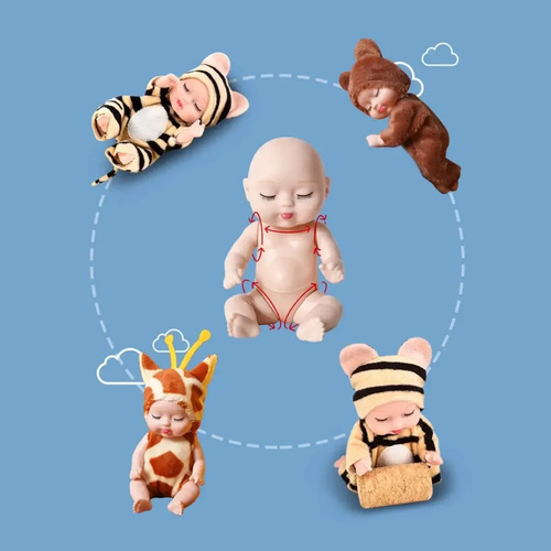 Colección De 12 Muñecas De Bebé Minis De Goma - Imagen 10