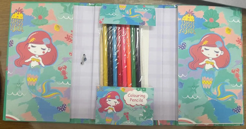 Set De Arte Kit Infantil Cuaderno Fibras Pintar Dibujo - Imagen 2