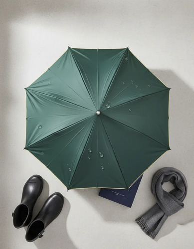 Paraguas Largo Lluvia Vinilico Anti Viento Liso - Imagen 3